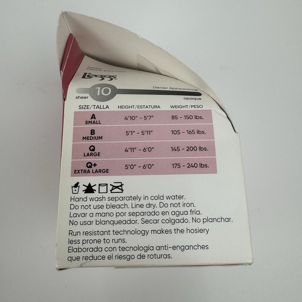 L'eggs Silken Mist Control Top Pantyhose Nude Sz Q 2-Pair New - Picture 5 of 6